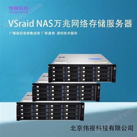 伟视万兆网络存储服务器 电视台在线网编服务器 VSraid NAS万兆网络存储系统