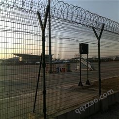 V型加强筋机场围栏 机场刺绳护栏网 刀片刺绳机场围栏