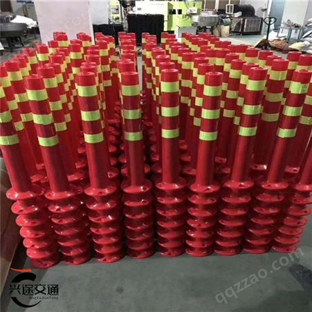 兴途 厂家供应弹力柱 交通红白回弹柱 pu交通警示弹力反光柱 厂家直供