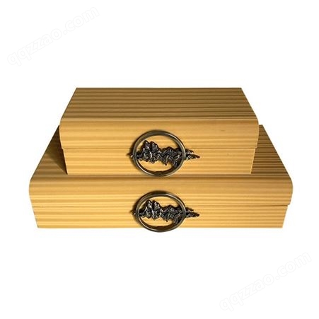 木质工艺品储物盒 酒店新中式首饰 收纳盒软装装饰摆件