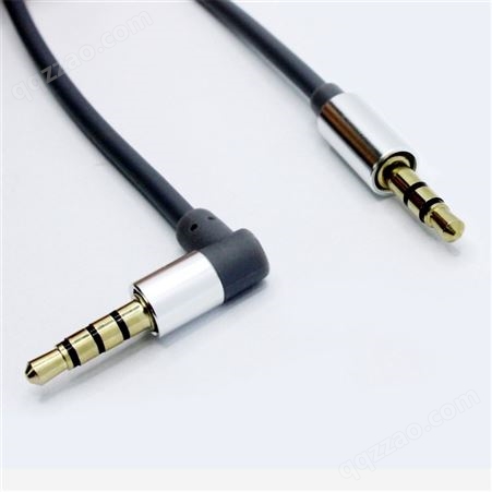 音频线 弯头3.5mm公对公镀金耳机车载aux音频连接线 支持定制