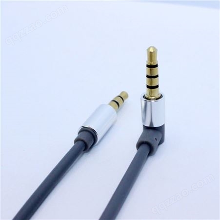 音频线 弯头3.5mm公对公镀金耳机车载aux音频连接线 支持定制