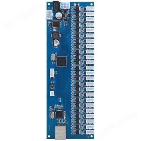 物联智能电子柜远程控制RJ45网口24路锁控板RS485级联软件APP小程序开发