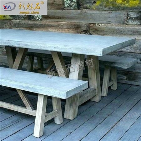 舒适旅游景区清水混凝土桌椅组合 GRC户外创意水泥桌户外定制