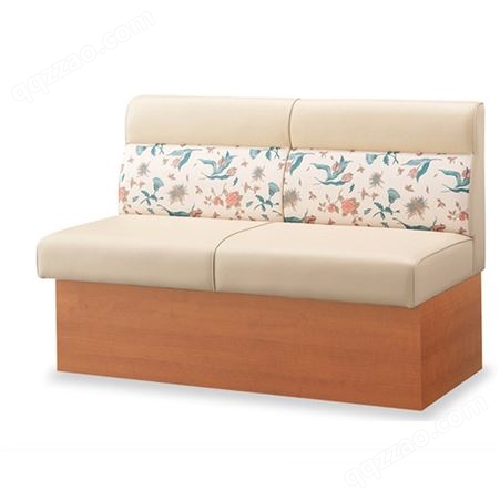 中西餐厅卡座沙发定制，咖啡厅料理店软包皮革坐垫沙发定做  众美德家具