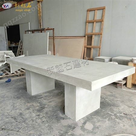 设计师新款户外工业风混凝土家具 水泥餐桌组合 GRC长方形野餐桌