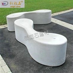 GRC艺术凳定制 城市广场公园水泥异形坐凳仿石创意造型长凳等候椅