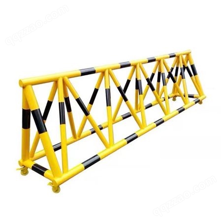 防撞拒马移动护栏 轮式可移动 警示隔离作用 黄黑相间反光