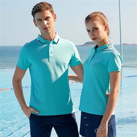 定制夏季短袖纯色t恤logo刺绣男团队工作服广告活动文化衫polo衫