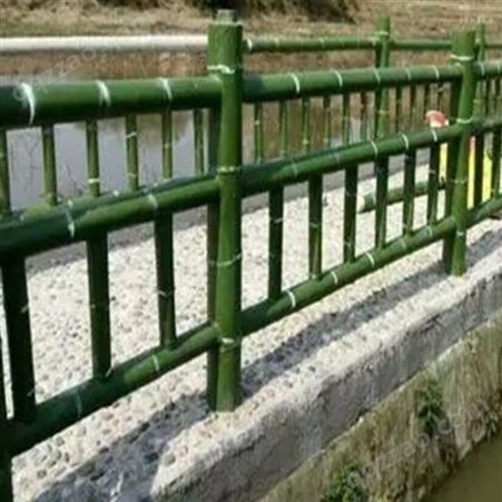 水泥仿竹护栏定制 金创 201枯黄色仿竹子围栏 1米高景观围栏
