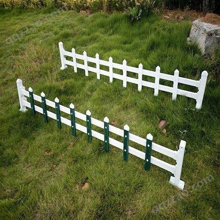 pvc草坪护栏 公园塑钢栅栏 花圃防护栏庭院户外隔离栏杆