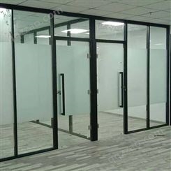平度单层透明玻璃隔断与磨砂玻璃隔断厂家制作 至本锦恒