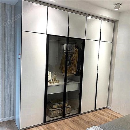 复式公寓衣柜定制 铝唯新中式家具收纳柜抽屉柜 全铝材质四门衣橱