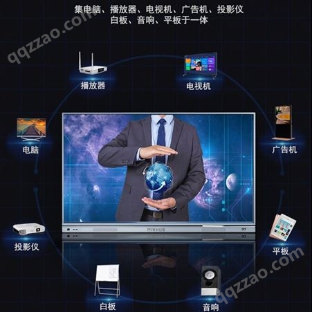 MINHUB交互式智能平板双系统视频会议平板电视屏触摸一体机