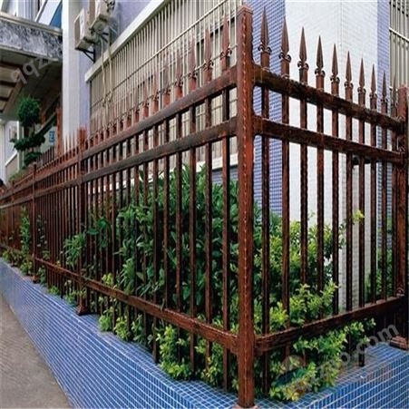 海诚供应 支持定制 组装式园林果园工厂围栏 铁艺美观护栏