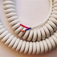 斯拜秀 弹簧线/0.5平方3芯螺旋电缆线/纯铜PU电缆线