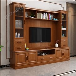 南京新中式实木电视柜 紫金檀木落地红木柜子 双门两抽屉大容量储物