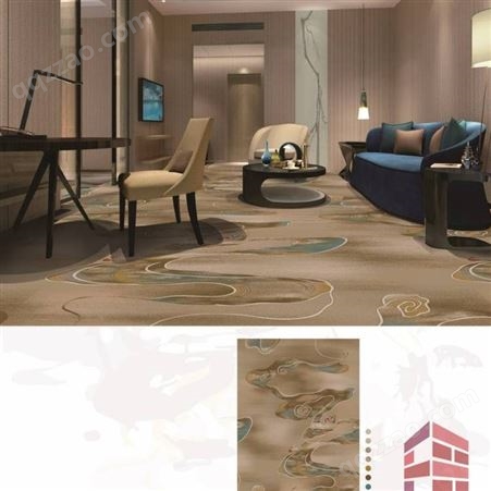 甘肃新中式宾馆满铺地毯