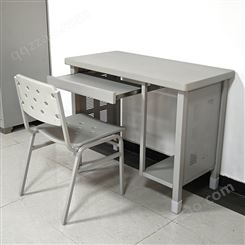 钢制台式家用电脑桌 制式营具电脑办公桌厂家 单人钢塑桌