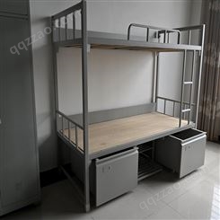 加厚双层寝室床 钢制上下铺铁架床 上下床制式营具双层床